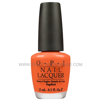 OPI Brights Nail Polish Polish, Atomic Orange NLB39 - 0.5 oz bottle