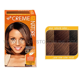 Crème of Nature Golden Brown 7.31 Nourishing Hair Color - Beauty Stop ...